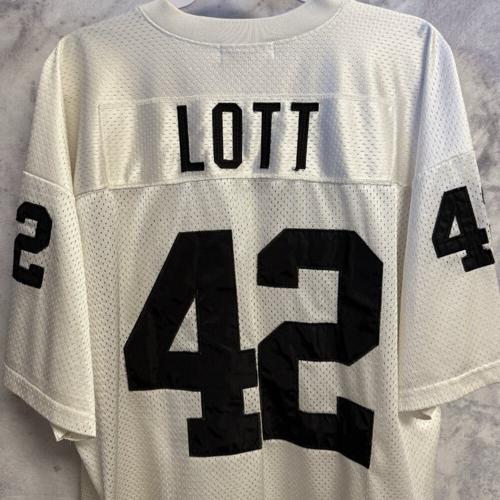Ronnie Lott Los Angeles Raiders Jersey Mens 25x34 Mitchell Ness Throwback